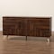 Baxton Studio Graceland Mid-Century Modern Transitional Walnut Brown Finished Wood 6-Drawer Dresser 236-13276-ZORO - alternate 3